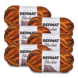 Bernat Blanket 108yds Super Bulky Polyester Yarn 6 Bundle