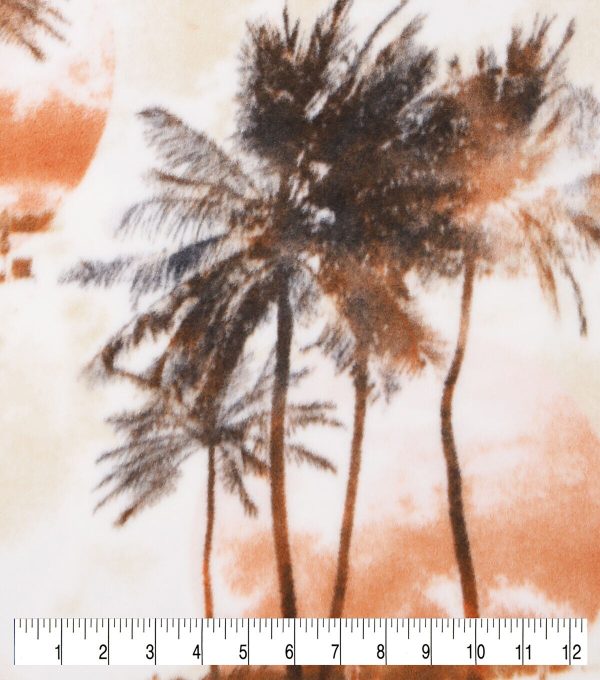 Tropical Trees Anti Pill Fleece Fabric - Image 2