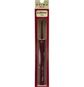 Tulip Etimo Red Crochet Hook with Cushion Grip Size 3 2.20mm