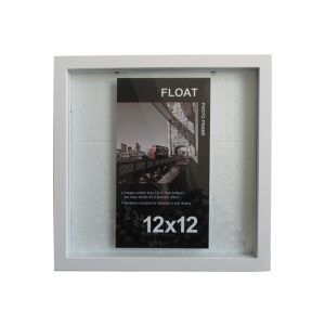 Innovative Creations 12 x 12 White Float Wall Photo Frame