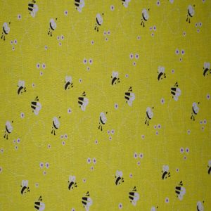 Buzzing Bees on Yellow Cotton Fabric by Quilter s Showcase