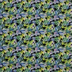 Green   Blue Floral Super Snuggle Flannel Fabric