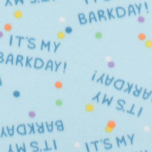 It s My Barkday on Blue Blizzard Fleece Fabric