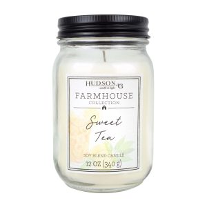 12oz Sweet Tea Scented Mason Jar Candle by Hudson 43