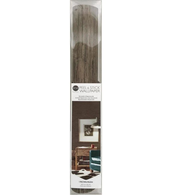 RoomMates Wallpaper Brown Grasscloth - Image 4