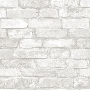 WallPops NuWallpaper Grey White Brick