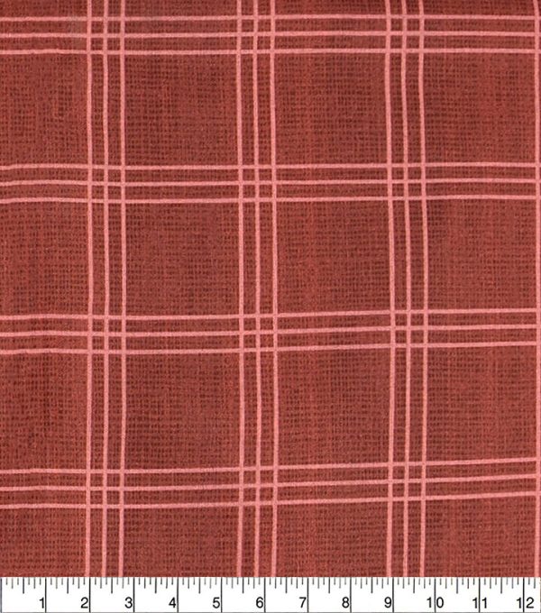 Red Tapestry Plaid Quilt Cotton Fabric by Keepsake Calico - Image 2