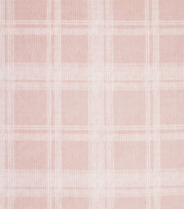 Pink Plaid Luxe Fleece Fabric