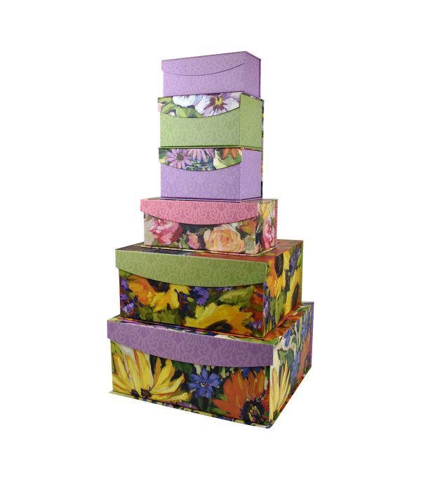8 Purple Floral Fliptop Box - Image 3