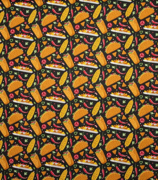 Mexican Street Food Novelty Cotton Fabric - Image 2