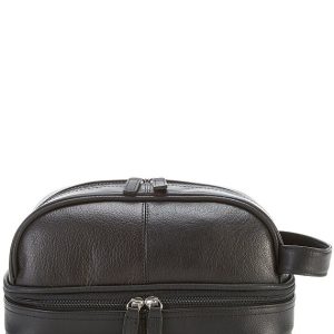 Bottom Zip Leather Travel Kit