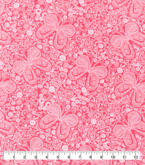 Butterfly 108 Wide Flannel Fabric - Image 4