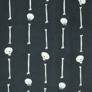 POP! Halloween Skeleton Stripe Lightweight Fleece Fabric