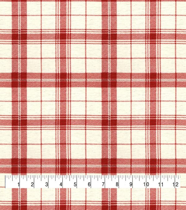 Plaid Red 108 Wide Flannel Fabric - Image 3