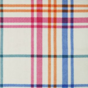 Multicolor Diagonal Plaid Anti Pill Fleece Fabric