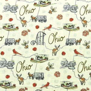 Ohio Next Gen Main State Pride Cotton Fabric