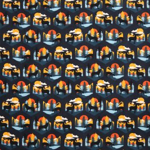 Sunset Wolves Super Snuggle Flannel Fabric