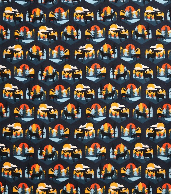 Sunset Wolves Super Snuggle Flannel Fabric