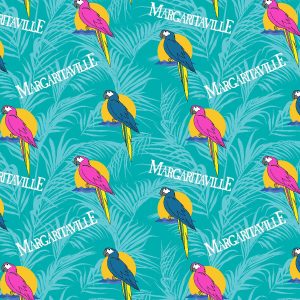 Jimmy Buffett Parrot Paradise Cotton Fabric