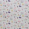 Pets Doing Yoga Teal Keepsake Cotton Fabric