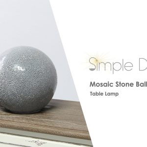 All The Rages 1 Light Mosaic Stone Ball Table Lamp