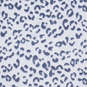 Cheetah Gray Embroidery Sew Lush Fleece Fabric