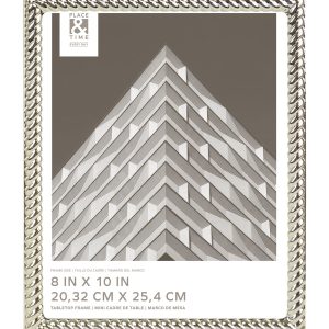 8 x 10 Silver Rope Tabletop Picture Frame by Place   Time