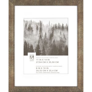 11 x 14 Matted to 8 x 10 Woven Embossed Wall Frame by Place   Time