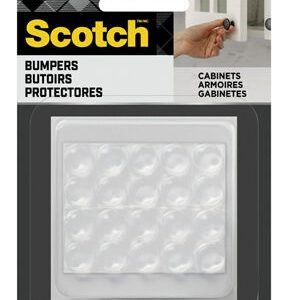 Scotch 0.5 Clear Self Stick Rubber Bumper Pads 20pc