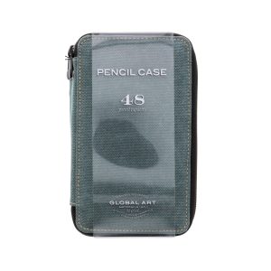 Global Art 48 Pencil Blue Canvas Pencil Case