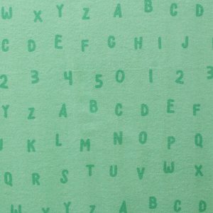Green ABCs   Numbers Super Snuggle Flannel Fabric