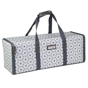 Everything Mary 22 Gray   White Geometric Die Cut Machine Carrying Case