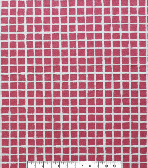 Pink Grid Super Snuggle Flannel Fabric - Image 2
