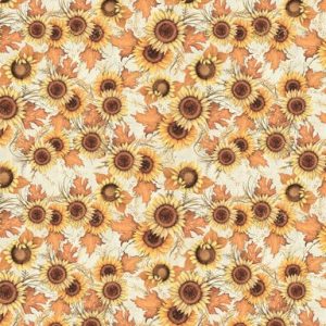 Susan Winget Sunflowers Tossed Fall Cotton Fabric