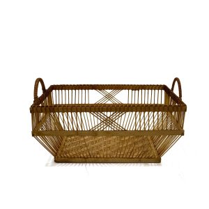 12 x 9 Bamboo Rattan Woven Basket by Place   Time
