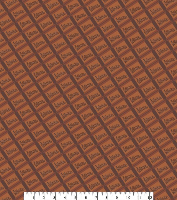 Willy Wonka Cotton Fabric Chocolate Bar