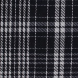 Black   White Plaid Anti Pill Plush Fleece Fabric