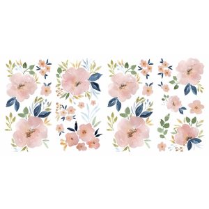 RoomMates Beth Schneider Sweet Blooms Watercolor Peel   Stick Wallpaper