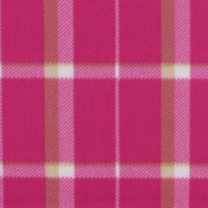 Hot Pink Plaid Blizzard Prints Fleece Fabric