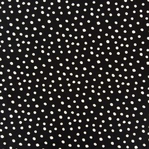 White Dots on Black Quilt Cotton Fabric by Keepsake Calico