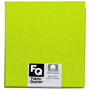 Lime 1 Piece Cotton Fabric Quarter - 1