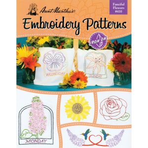 Aunt Martha s Colonial Patterns Iron On Transfer Books Fanciful Flowers