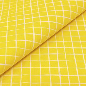 Singer Yellow Gingham Quilt Cotton Fabric