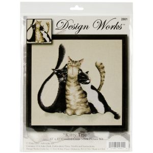 Design Works 12 Kitty Trio Counted Cross Stitch Kit - 1