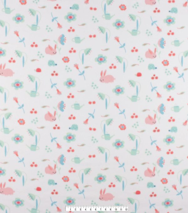 Pink Bunny Blizzard Fleece Fabric - Image 3