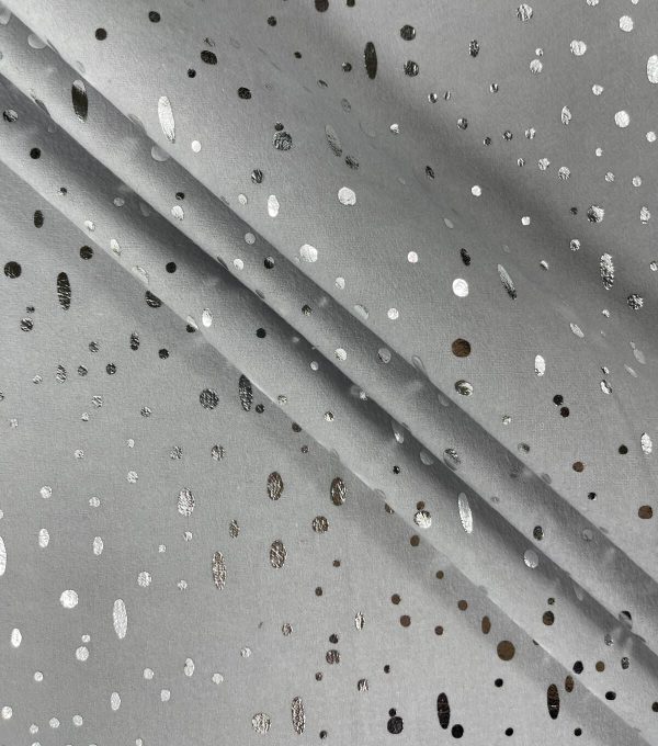Speckle Gray Foil Flannel Fabric - Image 2
