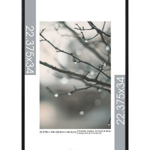 MCS 22 34 Plastic Black Gallery Poster Frame