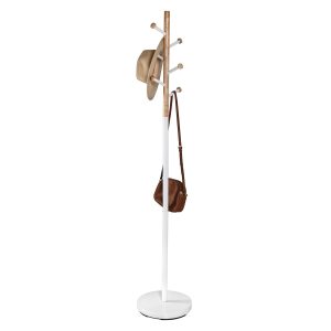 Honey Can Do 13 x 69 Freestanding Modern Coat Rack 20lbs With 6 Hooks
