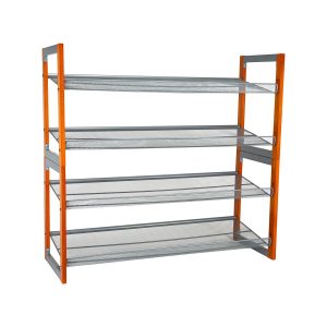 Organize It All 35 Wood 4 Tier Stackable Shoe Rack
