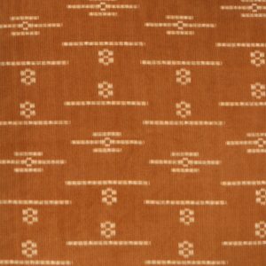 Brown Geometric on Terra Cotta Anti Pill Fleece Fabric